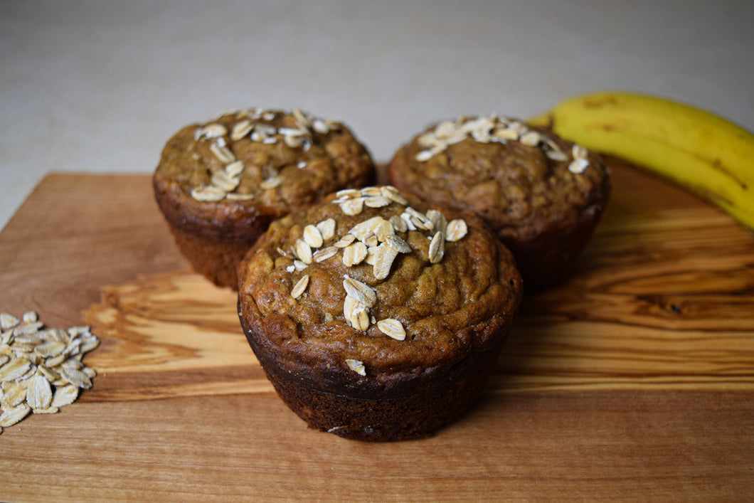 Vegan Banana Oatmeal Muffins